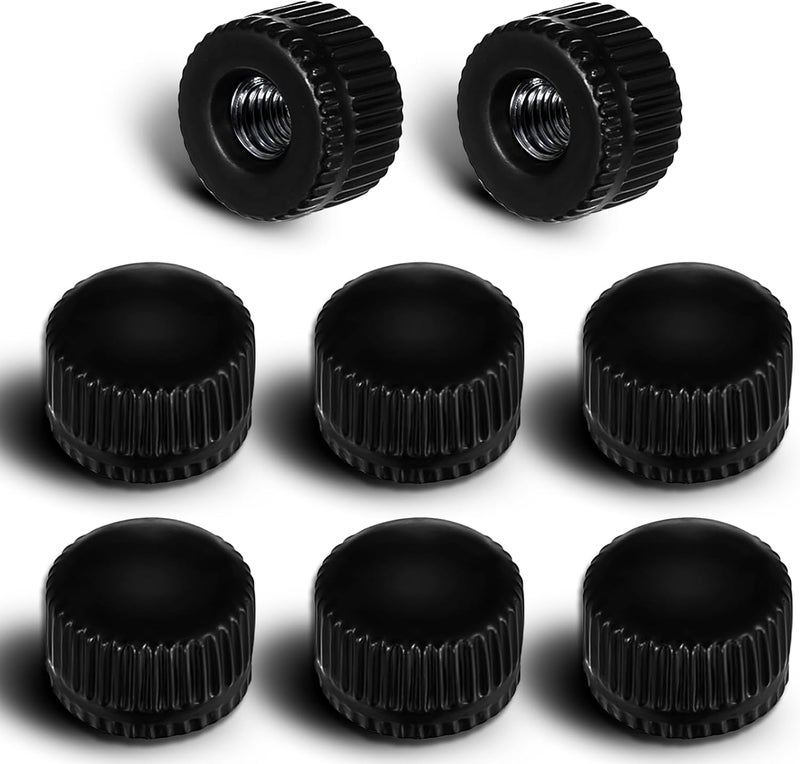 Pretwad 8 Pack M4 Screw Caps for Light Fixtures - Black Ceiling Lamp Shade Holder Replacement Parts, Lamp Screw Cap Cover, Lamps Finals Decorative Hardware Lamps Knob Nuts for Chandeliers & Wall Lights - Image 1